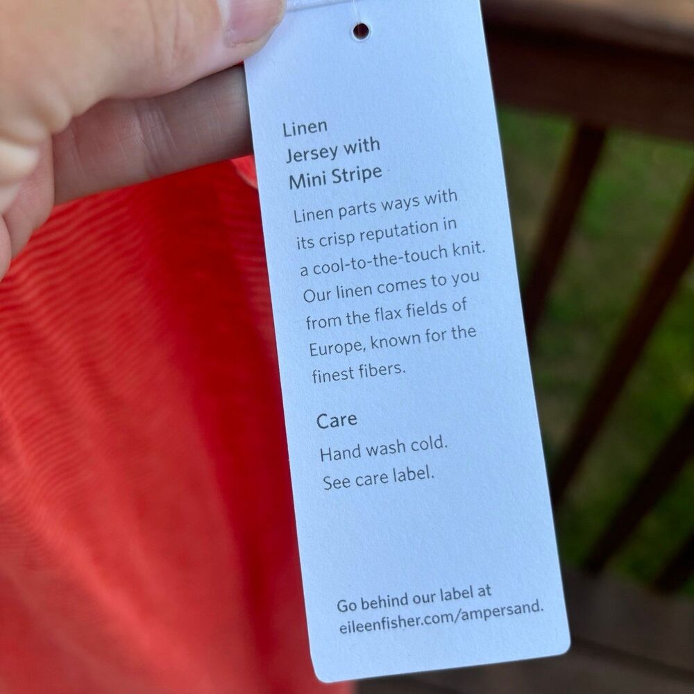 Eileen Fisher Women's Firefly Ballet Linen Jersey Shift Dress Orange XL NWT $198 - Picture 9 of 12